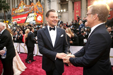 Algunas de las celebridades a su paso por la alfombra roja de la 86 gala de la Academia de Cine,  en el teatro Dolby de Los Ángeles.
