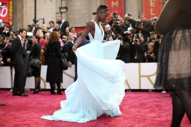 Algunas de las celebridades a su paso por la alfombra roja de la 86 gala de la Academia de Cine,  en el teatro Dolby de Los Ángeles.