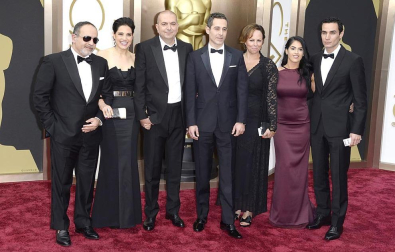 Algunas de las celebridades a su paso por la alfombra roja de la 86 gala de la Academia de Cine,  en el teatro Dolby de Los Ángeles.