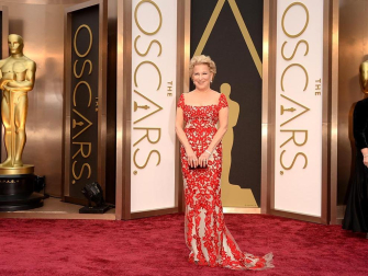 Algunas de las celebridades a su paso por la alfombra roja de la 86 gala de la Academia de Cine,  en el teatro Dolby de Los Ángeles.