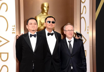 Algunas de las celebridades a su paso por la alfombra roja de la 86 gala de la Academia de Cine,  en el teatro Dolby de Los Ángeles.