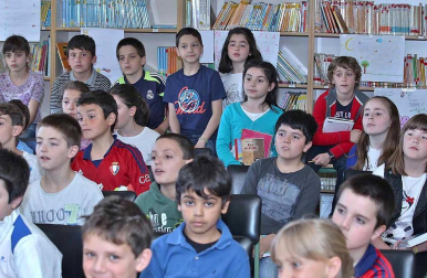 Alumnos del Colegio Público Eulza, protagonista del 'Cole a cole' del Diario Escolar del 20 de mayo de 2014.