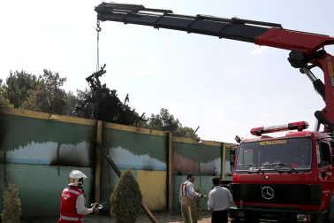 Un avión iraní se estrelló en Teherán al poco de despegar
