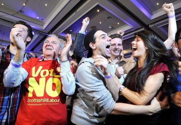 Los escoceses rechazaron por un margen de 10 puntos, mayor al esperado, la oferta de separación del Reino Unido