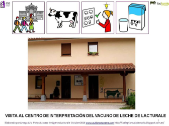 Pictogramas para la visita de los niños de ANA a las instalaciones de Lacturale