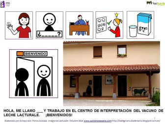 Pictogramas para la visita de los niños de ANA a las instalaciones de Lacturale