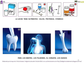 Pictogramas para la visita de los niños de ANA a las instalaciones de Lacturale