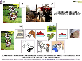 Pictogramas para la visita de los niños de ANA a las instalaciones de Lacturale