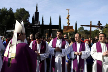 Celebración de la misa tras la primera Javierada