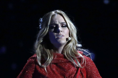 Imágenes de la 'performance' de Edurne para Eurovisión 2015, celebrado este sábado en Viena