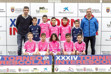 San Miguel (Orkoien). Xabier Oroz, Héctor Hernández, Alejandro Echalecu, Iker Domínguez, Adrián Lezaún, Xabier Acevedo, Jon López, Aitor Ramón, Raquel Constanza, Iker Sánchez, Jonathan García y Mikel Armendariz. Entrenador, Julio Lezáun.
