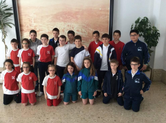 Los escolares de los cuatro equipos de Navarra.