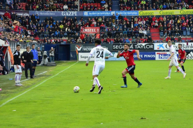 Imágenes del encuentro correspondiente a la jornada 39, de la temporada 2015/2016, disputado en El Sadar.