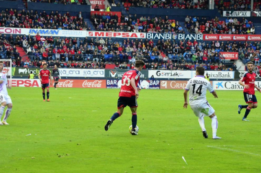 Imágenes del encuentro correspondiente a la jornada 39, de la temporada 2015/2016, disputado en El Sadar.