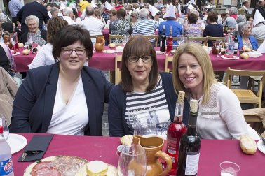 260 comensales disfrutaron el miércoles 25 de mayo de la popular comida en la que se honra las virtudes del gorrín asado y que tuvo lugar en la plaza de Santiago. Con este encuentro gastronómico, los estelleses comenzaban a despedir las Fiestas de la juventud 'Virgen del Puy' de 2016, que habían dado inicio el viernes 20 de mayo. La Asociación de Comerciantes, Hostelería y Servicios de Estella-Lizarra fue la encargada de poner en marcha esta octava edición del Día de exaltación del gorrín.