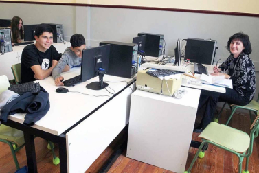 Estudiantes del IES Sierra de Leyre