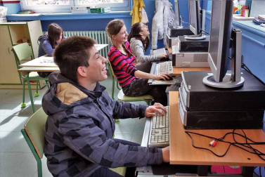 Estudiantes del IES Sierra de Leyre