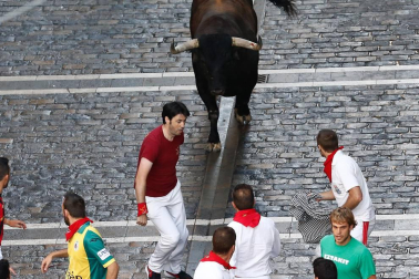 Imágenes exclusivas del segundo encierro de los fotógrafos de Diario de Navarra.