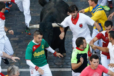 Imágenes exclusivas del segundo encierro de los fotógrafos de Diario de Navarra.