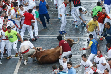 Imágenes exclusivas del segundo encierro de los fotógrafos de Diario de Navarra.
