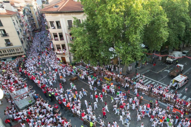 Imágenes exclusivas del segundo encierro de los fotógrafos de Diario de Navarra.