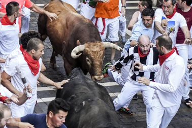 Imágenes exclusivas del segundo encierro de los fotógrafos de Diario de Navarra.