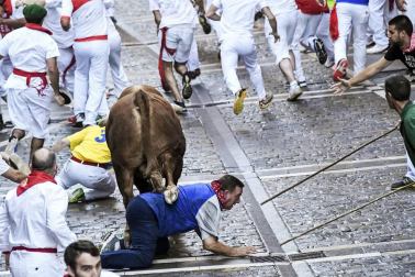Imágenes exclusivas del segundo encierro de los fotógrafos de Diario de Navarra.