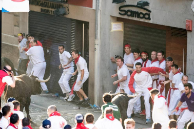 Imágenes exclusivas del segundo encierro de los fotógrafos de Diario de Navarra.