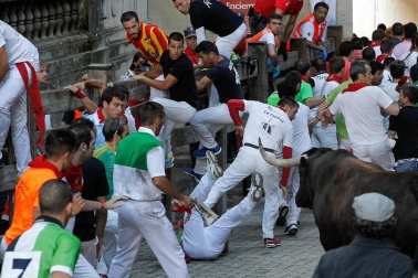 Imágenes exclusivas del segundo encierro de los fotógrafos de Diario de Navarra.
