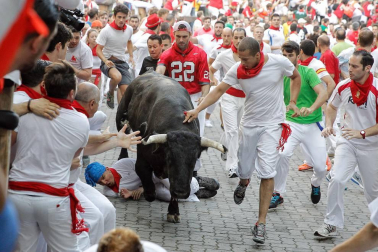 Imágenes exclusivas del segundo encierro de los fotógrafos de Diario de Navarra.