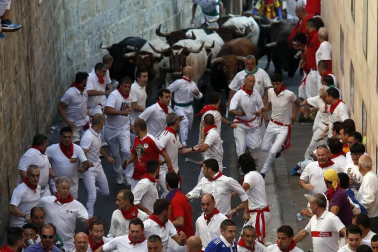 Imágenes exclusivas del segundo encierro de los fotógrafos de Diario de Navarra.
