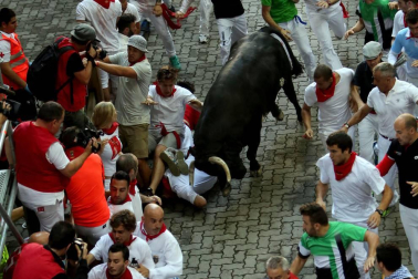 Imágenes exclusivas del segundo encierro de los fotógrafos de Diario de Navarra.