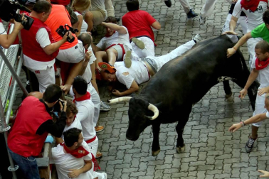 Imágenes exclusivas del segundo encierro de los fotógrafos de Diario de Navarra.