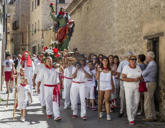 Celebración del Día Grande en las fiestas de la localidad navarra.
