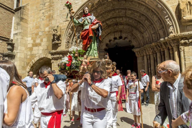 Celebración del Día Grande en las fiestas de la localidad navarra.