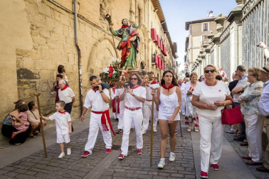 Celebración del Día Grande en las fiestas de la localidad navarra.