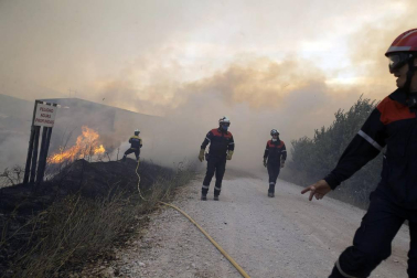 Incendio de grandes dimensiones entre Tafalla y Pueyo