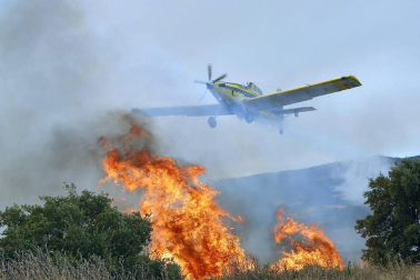 Incendio de grandes dimensiones entre Tafalla y Pueyo
