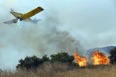Incendio de grandes dimensiones entre Tafalla y Pueyo