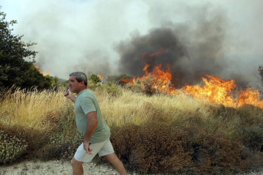 Incendio de grandes dimensiones entre Tafalla y Pueyo