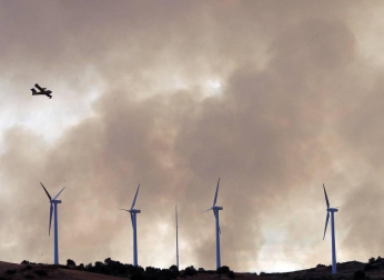 Incendio de grandes dimensiones entre Tafalla y Pueyo