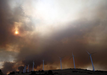 Incendio de grandes dimensiones entre Tafalla y Pueyo