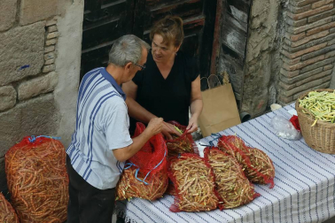Las pochas invadieron la calle Mayor en el V Elogio a la Pocha de Sangüesa