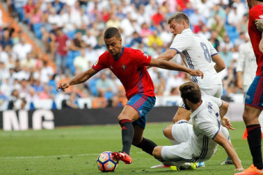 Imágenes del encuentro de la jornada 3 de LaLiga Santander disputado en el Santiago Bernabéu entre Real Madrid y el C.A. Osasuna que finalizó con victoria local.