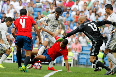 Imágenes del encuentro de la jornada 3 de LaLiga Santander disputado en el Santiago Bernabéu entre Real Madrid y el C.A. Osasuna que finalizó con victoria local.