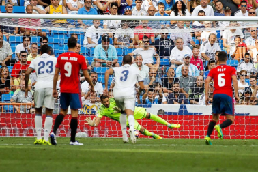 Imágenes del encuentro de la jornada 3 de LaLiga Santander disputado en el Santiago Bernabéu entre Real Madrid y el C.A. Osasuna que finalizó con victoria local.