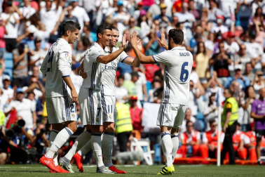 Imágenes del encuentro de la jornada 3 de LaLiga Santander disputado en el Santiago Bernabéu entre Real Madrid y el C.A. Osasuna.