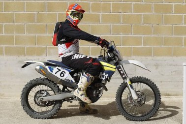 Prueba de motociclismo dentro de los Seis días de Enduro en Navarra.