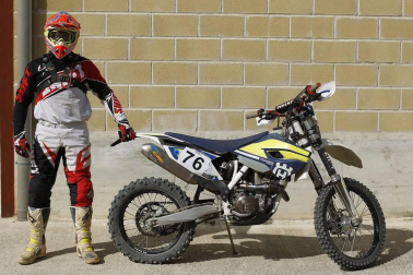 Prueba de motociclismo dentro de los Seis días de Enduro en Navarra.