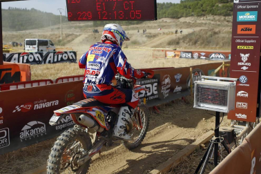 Prueba de motociclismo dentro de los Seis días de Enduro en Navarra.